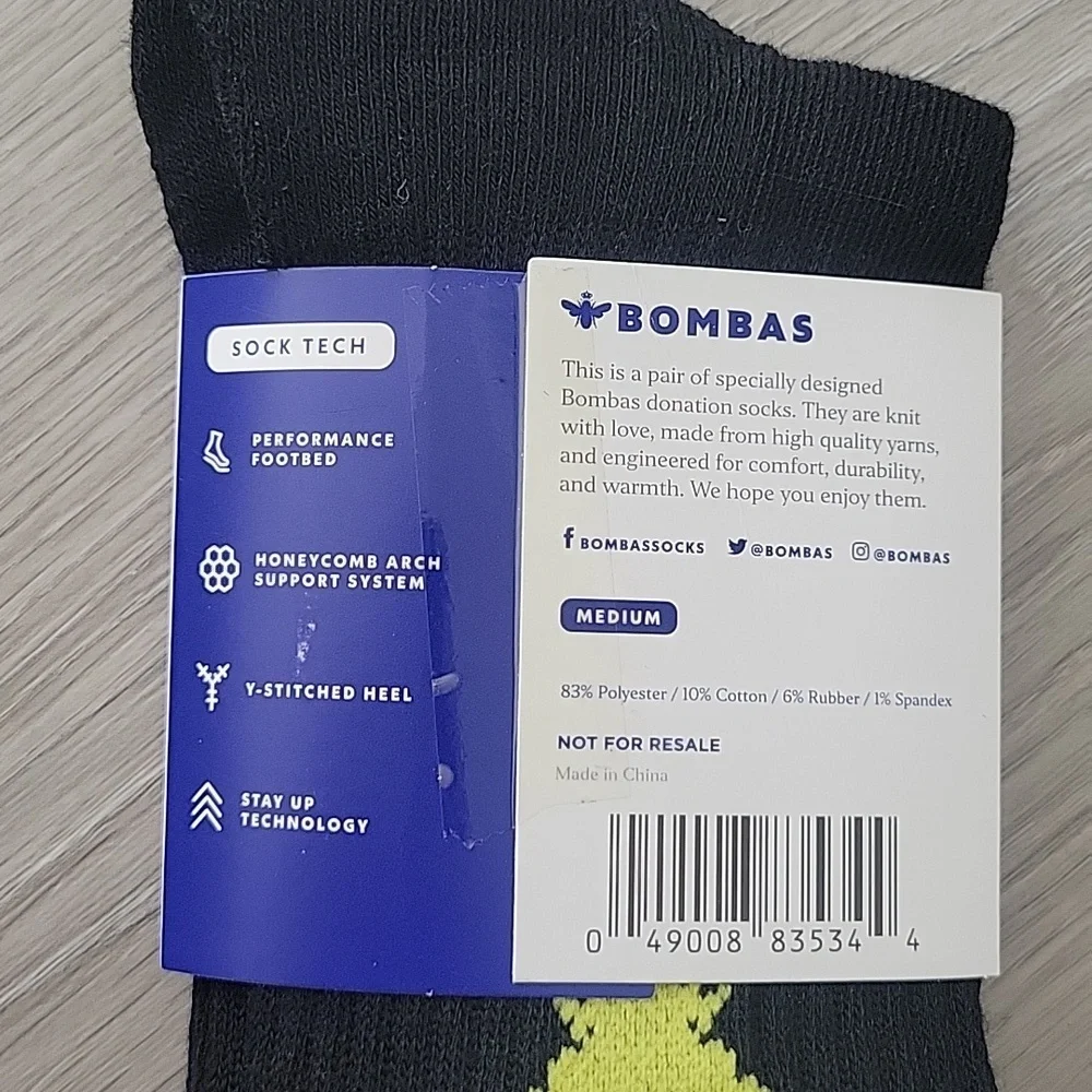 2 Pairs Bombas Socks size medium